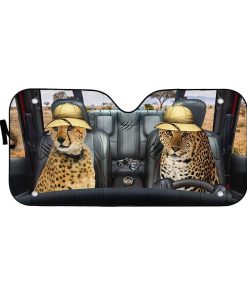 gearhumans 3D Cheetah and Leopard Safari Custom Car Auto Sunshade GS29063 Auto Sunshade 57''x27.5'' 