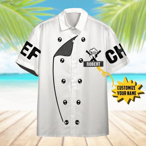 Gearhumans 3D Chef White Uniform Nutrition Custom Name Hawaii Shirt ZB220310 Hawai Shirt