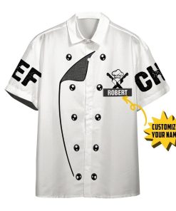 Gearhumans 3D Chef White Uniform Nutrition Custom Name Hawaii Shirt ZB220310 Hawai Shirt Short Sleeve Shirt S 