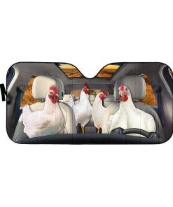 gearhumans 3D Chicken Custom Car Auto Sunshade GL03082 Auto Sunshade 57''x27.5'' 