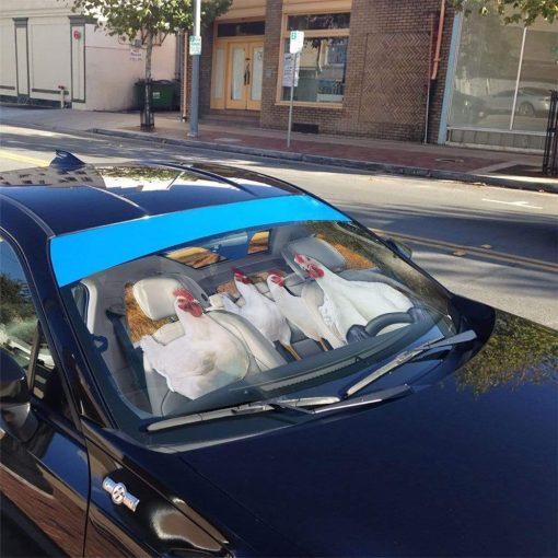 gearhumans 3D Chicken Custom Car Auto Sunshade GL03082 Auto Sunshade