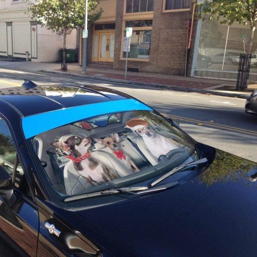 gearhumans 3D Chihuahua Custom Car Auto Sunshade GS30075 Auto Sunshade