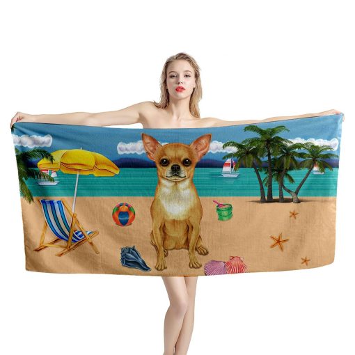 Gearhumans 3D Chihuahua Dog Custom Beach Towel GW11052116 Towel