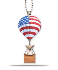 Gearhumans 3D Chihuahua Dog In Hot Air Balloon Custom Car Hanging GW260511 Car Hanging Car Hanging/1 Pack 