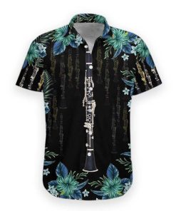 Gearhumans 3D Clarinet Hawaii Shirt hawaii Short Sleeve Shirt S