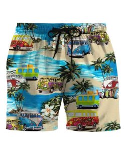 Gearhumans 3D Classic Retro Campervan Custom Beach Shorts Swim Trunks GV18082 Men Shorts Men Shorts S