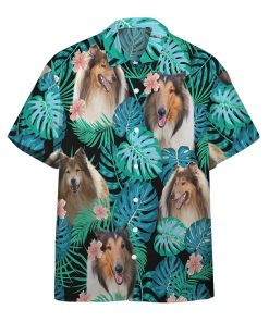 Gearhumans 3D Collie Dog Summer Custom Short Sleeve Shirt GW19052114 Hawai Shirt Short Sleeve Shirt S 