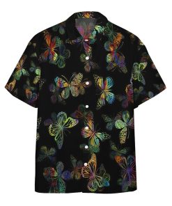 Gearhumans 3D Colorful Butterflies Custom Hawaii Shirt GO13052122 Hawai Shirt Short Sleeve Shirt S 