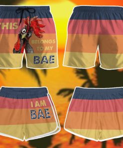 Gearhumans 3D Couple Matching Belongs To My Babe Custom Beach Shorts Swim Trunk GW0106214 Men Shorts 