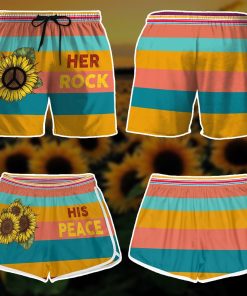 Gearhumans 3D Couple Matching Her Rock Custom Beach Shorts Swim Trunk GW02062115 Men Shorts 