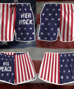 Gearhumans 3D Couple Matching Her Rock Custom Beach Shorts Swim Trunk GW02062117 Men Shorts 