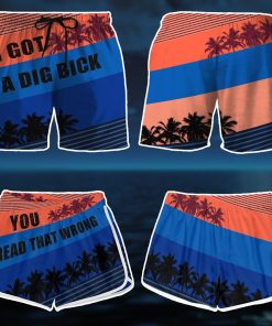 Gearhumans 3D Couple Matching I Got A Dig Bick Custom Beach Shorts Swim Trunk GW02062124 Men Shorts 