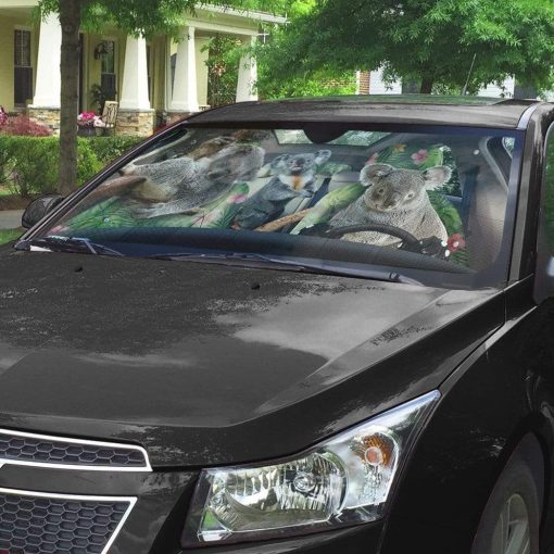 gearhumans 3D Couple Of koala Auto Sunshade GL25063 Auto Sunshade