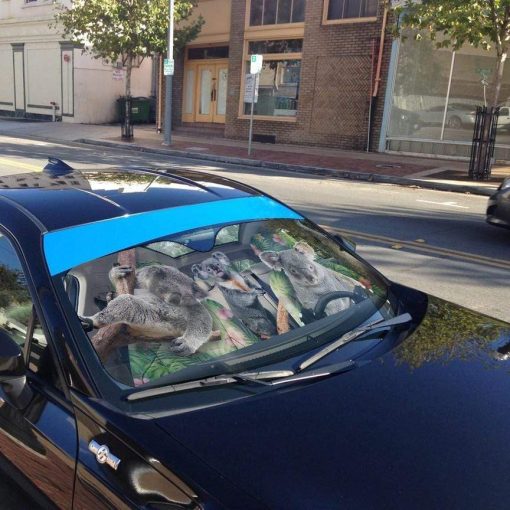 gearhumans 3D Couple Of koala Auto Sunshade GL25063 Auto Sunshade