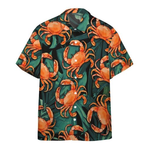 Gearhumans 3D Crabs Hawaii Shirt ZK14042 Hawai Shirt Short Sleeve Shirt S
