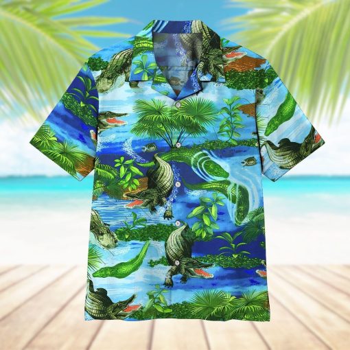 Gearhumans 3D Crocodile Hawaii Shirt ZZ1905213 Hawai Shirt