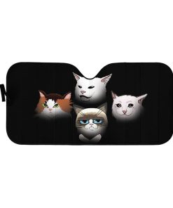 gearhumans 3D Custom Car Auto Sunshade Bohemian Kitties GA22025 Auto Sunshade 57''x27.5'' 