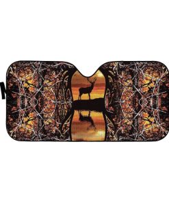 gearhumans 3D Custom Car Auto Sunshade Deer Hunting GA10034 Auto Sunshade 57''x27.5'' 