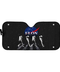 gearhumans 3D Custom Car Auto Sunshade Elon Astronaut GZ09055 Auto Sunshade 57''x27.5'' 