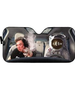 gearhumans 3D Custom Car Auto Sunshade Elon Musk GZ09054 Auto Sunshade 57''x27.5''