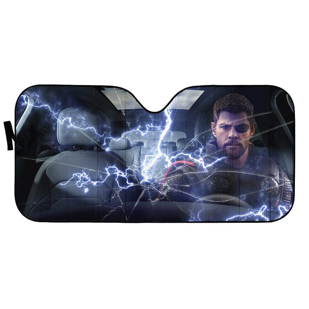 Gearhumans 3D Custom Car Auto Sunshade God Carbreaker 1 gearhumans 3D Custom Car Auto Sunshade God Carbreaker GA22027 Auto Sunshade 57''x27.5''