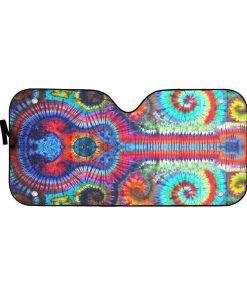 gearhumans 3D Custom Car Auto Sunshade Hippie Mandala Guitar GA10032 Auto Sunshade 57''x27.5'' 