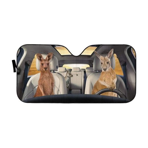 gearhumans 3D Custom Car Auto Sunshade Kangaroos GS020617 Auto Sunshade 57''x27.5''