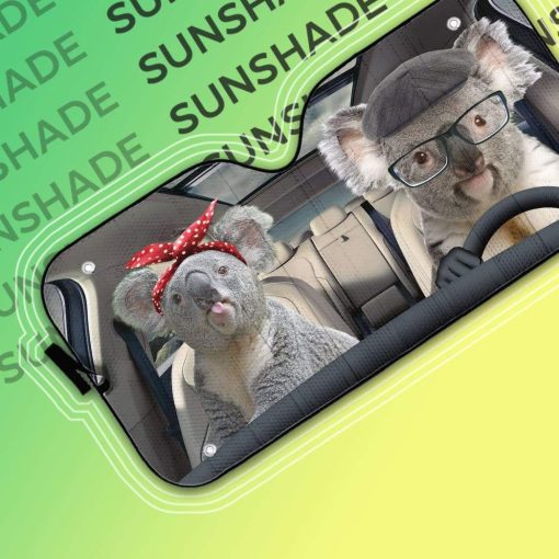 gearhumans 3D Custom Car Auto Sunshade Koalas GS020618 Auto Sunshade