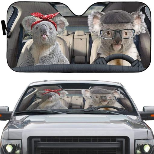 gearhumans 3D Custom Car Auto Sunshade Koalas GS020618 Auto Sunshade