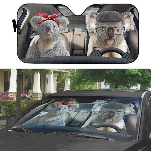 gearhumans 3D Custom Car Auto Sunshade Koalas GS020618 Auto Sunshade