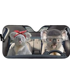 gearhumans 3D Custom Car Auto Sunshade Koalas GS020618 Auto Sunshade 57''x27.5'' 