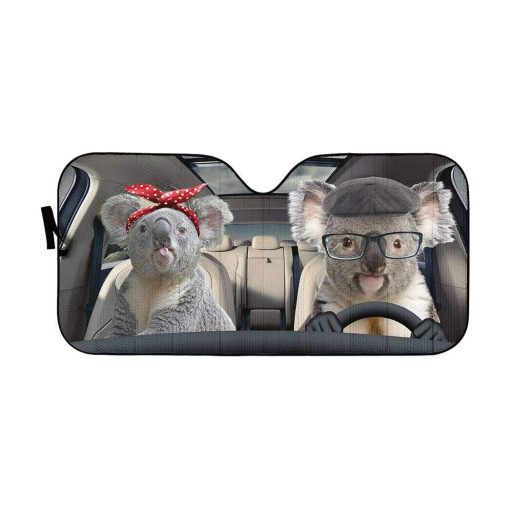 gearhumans 3D Custom Car Auto Sunshade Koalas GS020618 Auto Sunshade 57''x27.5''