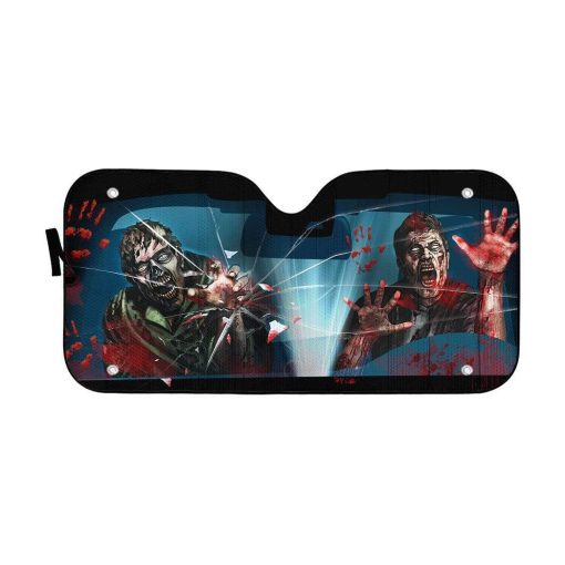 gearhumans 3D Custom Car Auto Sunshade Zombie Attack GA20025 Auto Sunshade 57''x27.5''