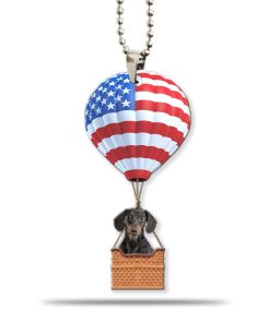 Gearhumans 3D Dachshund Dog In Hot Air Balloon Custom Car Hanging GW2705211 Car Hanging Car Hanging/1 Pack 