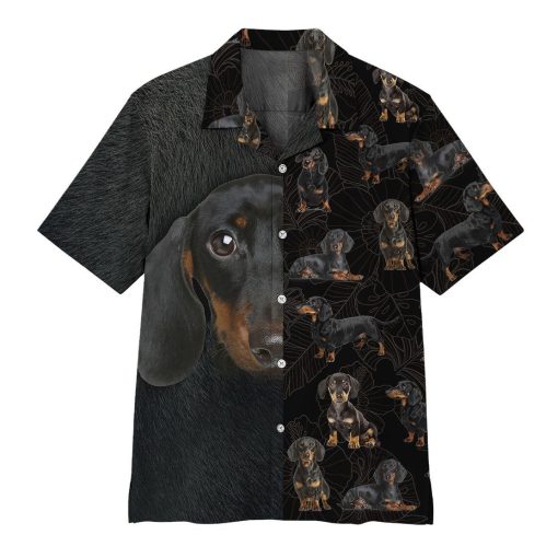 Gearhumans 3D Dachshund Hawaii Shirt ZZ02046 Hawai Shirt Short Sleeve Shirt S