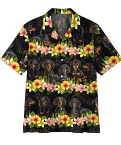 Gearhumans 3D Dachshund Hawaii Shirt ZZ13046 Hawai Shirt Short Sleeve Shirt S 