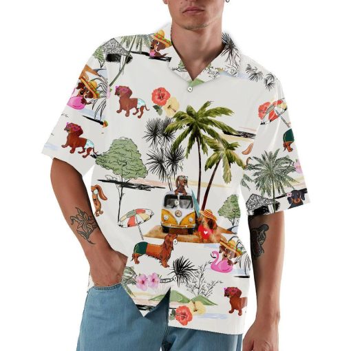 Gearhumans 3D Dachshund Hawaii Shirt ZZ2904214 Hawai Shirt