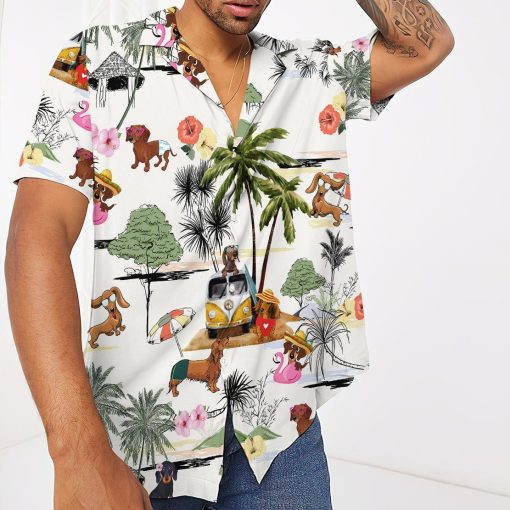 Gearhumans 3D Dachshund Hawaii Shirt ZZ2904214 Hawai Shirt
