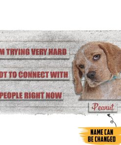 Gearhumans 3D David Rose Im trying very hard not to connect with people right now Custom Name Doormat GO27052111 Doormat Doormat S(15,8inchx23,6inch) 