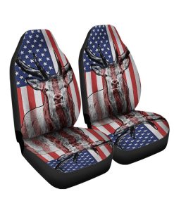 Gearhumans 3D Deer Hunting American Custom Car Seat Covers GW1606216 Car Seat Covers Car Seat Covers Freesize