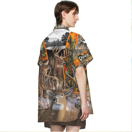 Gearhumans 3D Deer Hunting Hawaii Shirt ZB18039 Hawai Shirt