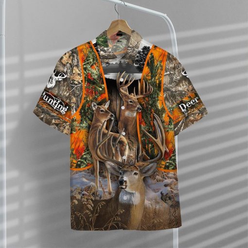 Gearhumans 3D Deer Hunting Hawaii Shirt ZB18039 Hawai Shirt