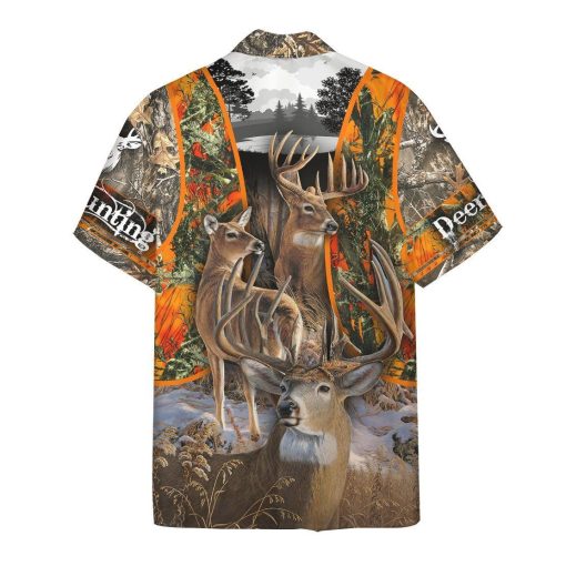 Gearhumans 3D Deer Hunting Hawaii Shirt ZB18039 Hawai Shirt