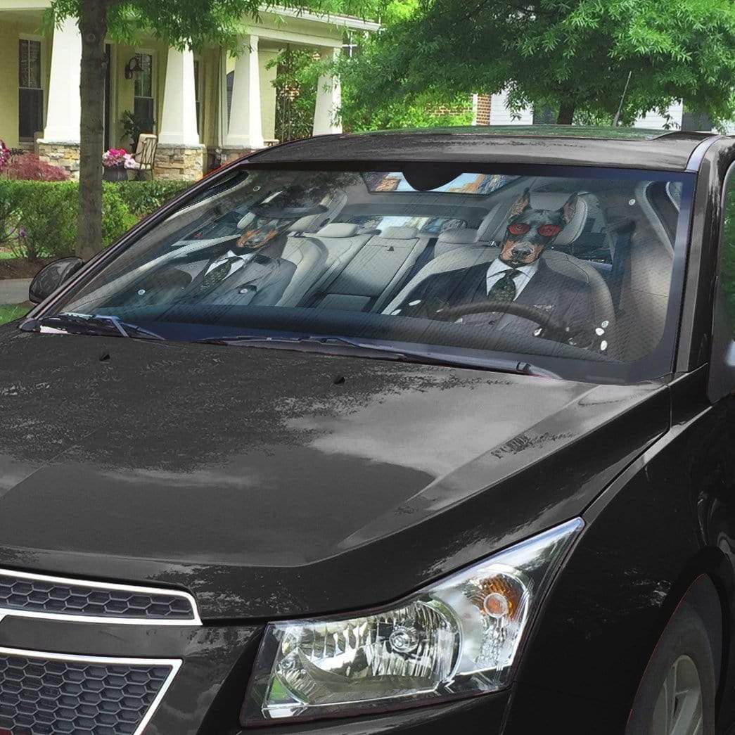 Gearhumans 3D Detective Doberman Pinscher Auto Sunshade 3 gearhumans 3D Detective Doberman Pinscher Auto Sunshade GL25067 Auto Sunshade