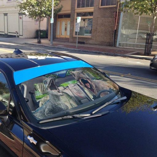 gearhumans 3D Dinosaur Custom Car Auto Sunshade GS24064 Auto Sunshade