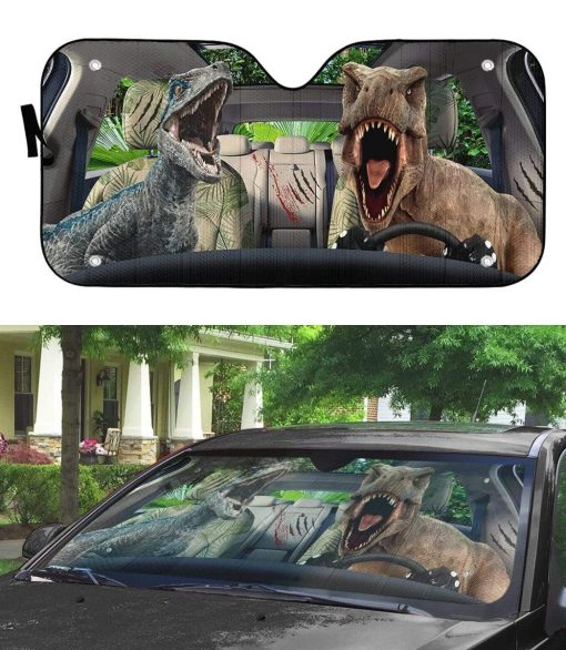 gearhumans 3D Dinosaur Custom Car Auto Sunshade GS24064 Auto Sunshade