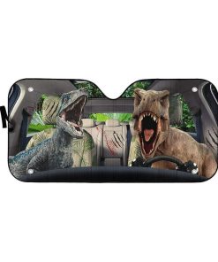 gearhumans 3D Dinosaur Custom Car Auto Sunshade GS24064 Auto Sunshade 57''x27.5'' 