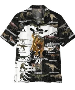 Gearhumans 3D Dinosaur Hawaii Shirt ZZ07047 Hawai Shirt Short Sleeve Shirt S 