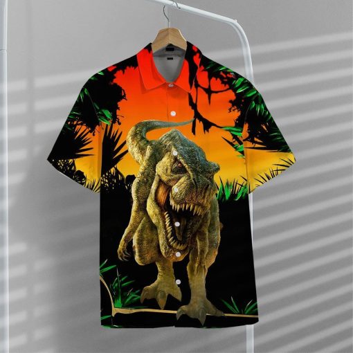 Gearhumans 3D Dinosaur Hawaii Shirt ZZ1405211 Hawai Shirt