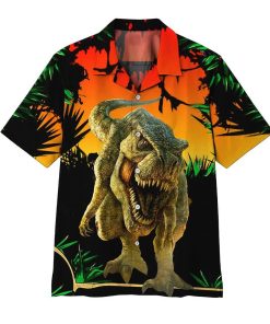 Gearhumans 3D Dinosaur Hawaii Shirt ZZ1405211 Hawai Shirt Short Sleeve Shirt S 
